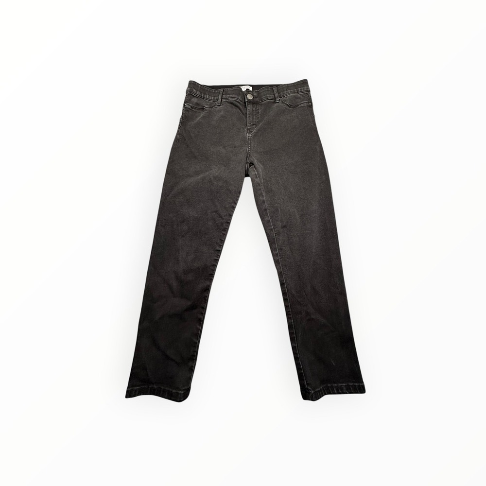 Juicy‎ Couture Jeans Women 12 Black Straight Leg Denim Stretch RN123473 Casual